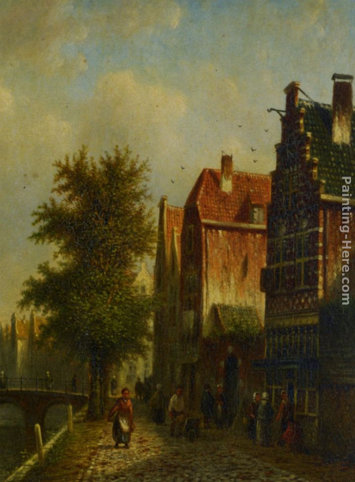 Beside The Canal painting - Johannes Franciscus Spohler Beside The Canal art painting